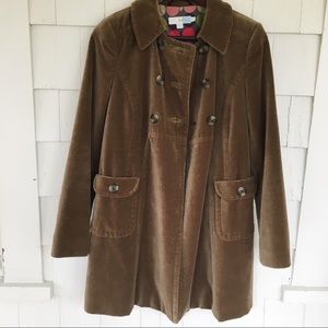 Boden Velvet Pea Coat Jacket
